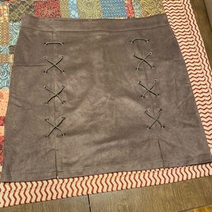 Suede like skirt